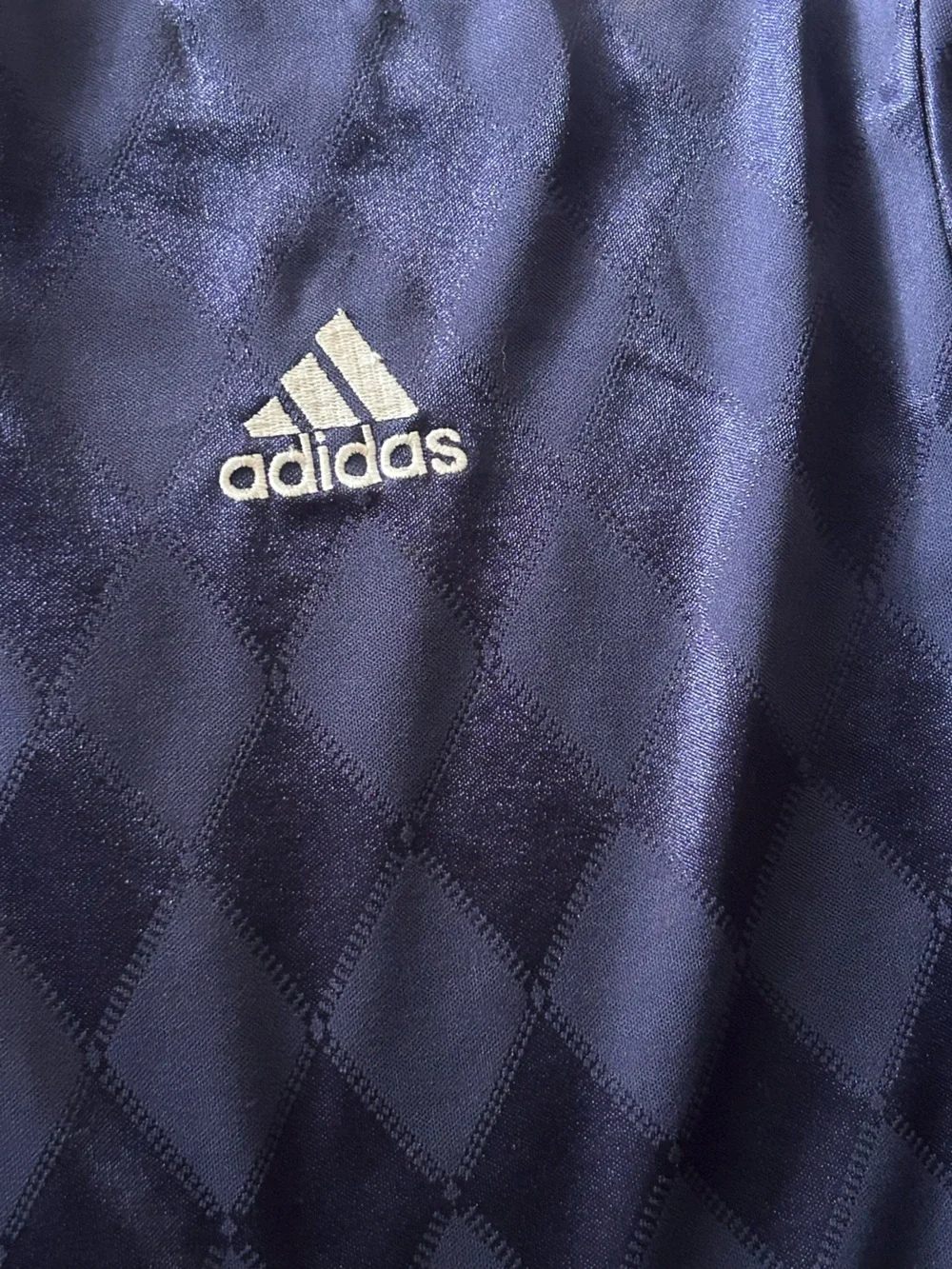 Adidas Soccer Jersey Men’s Collar Navy Blue Green White